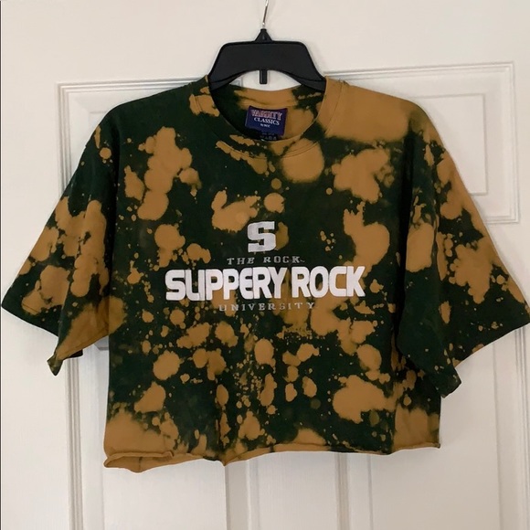 Varsity Tops - Acid Wash Slippery Rock University Tee